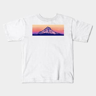 Mt Hood - Purple, Pink, Gold Kids T-Shirt